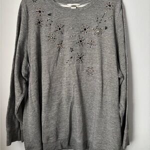 CJ Banks 3X Embellished Sweatshirt.